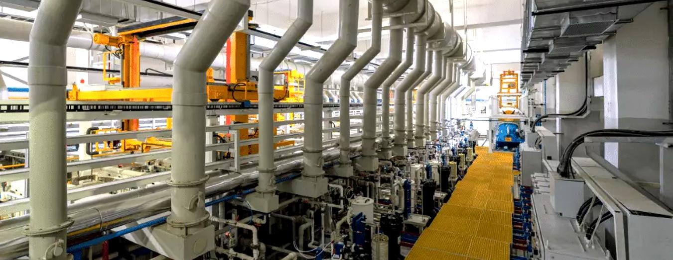 Barrel plating plant